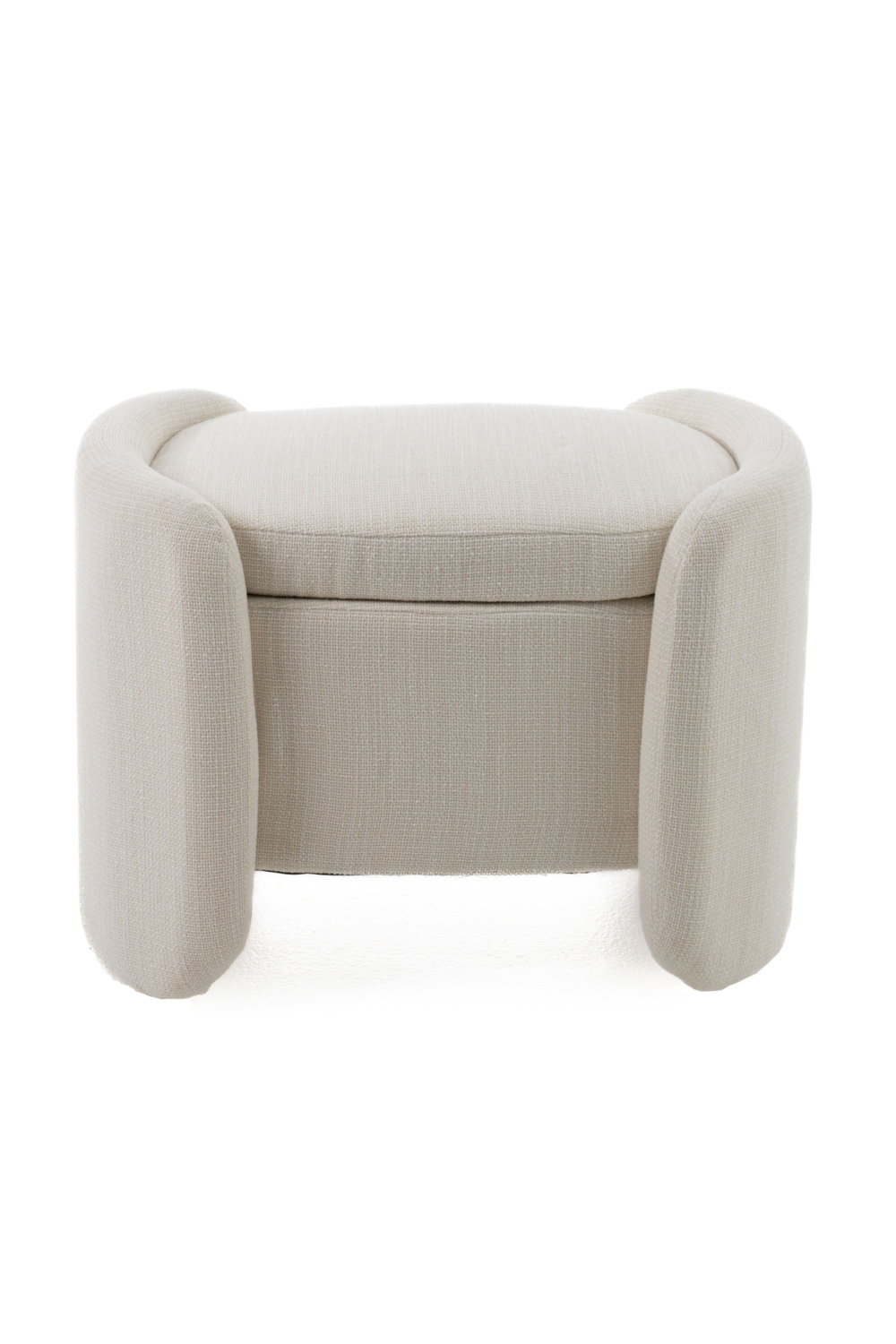 Cream Oval Storage Ottoman | OROA Modern Erin | Oroa.com