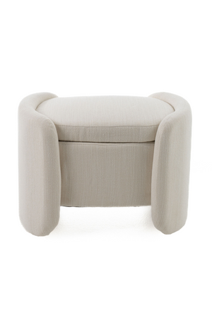 Cream Oval Storage Ottoman | OROA Modern Erin | Oroa.com