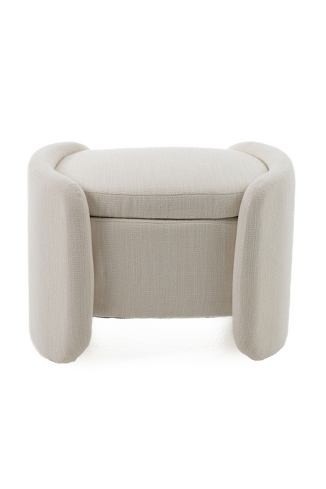 Cream Oval Storage Ottoman | OROA Modern Erin | Oroa.com
