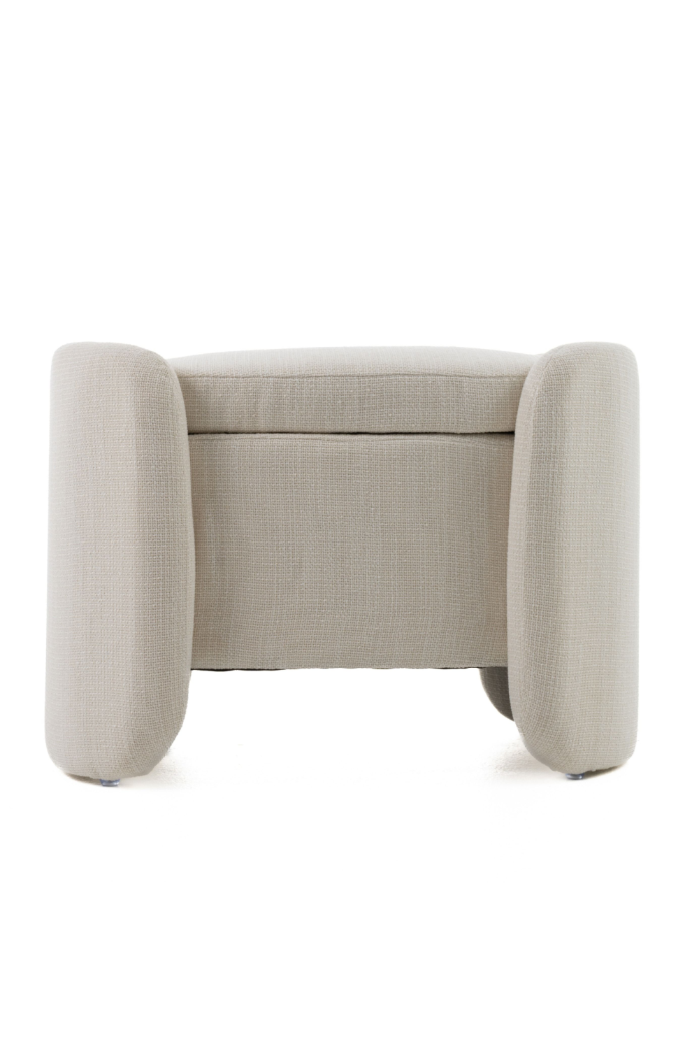 Cream Oval Storage Ottoman | OROA Modern Erin | Oroa.com