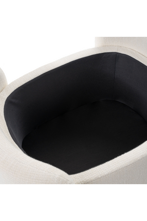 Cream Oval Storage Ottoman | OROA Modern Erin | Oroa.com