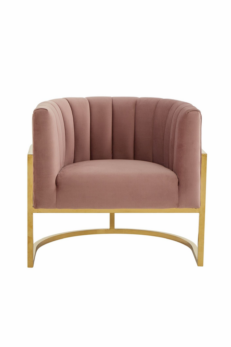 Velvet Channel-Tufted Accent Chair | OROA Modern Landau | Oroa.com