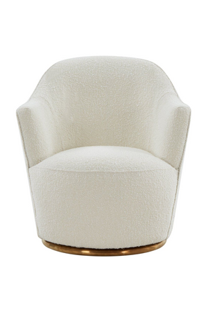 White Sherpa Swivel Accent Chair | OROA Modern Vera | Oroa.com