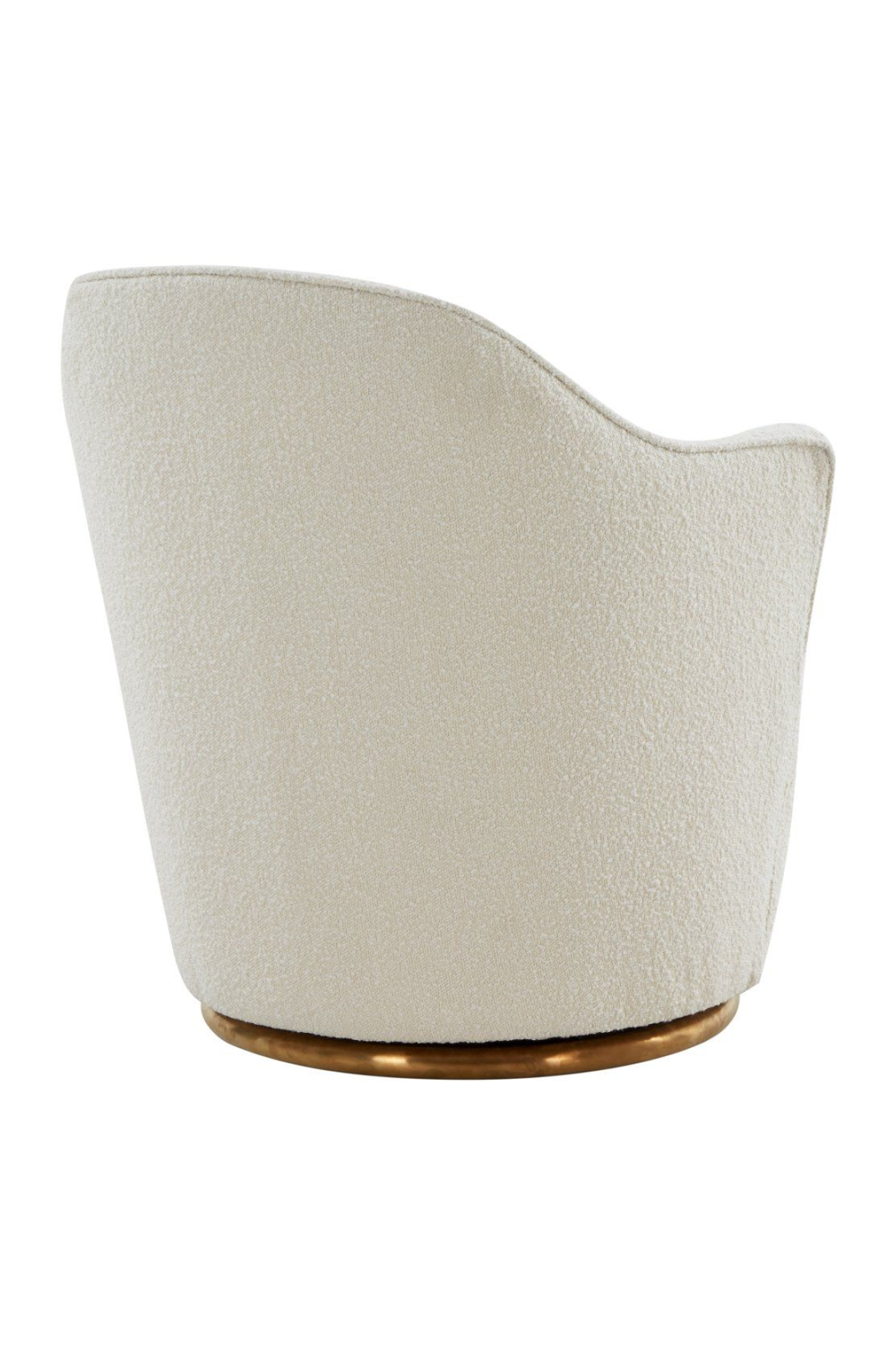 White Sherpa Swivel Accent Chair | OROA Modern Vera | Oroa.com