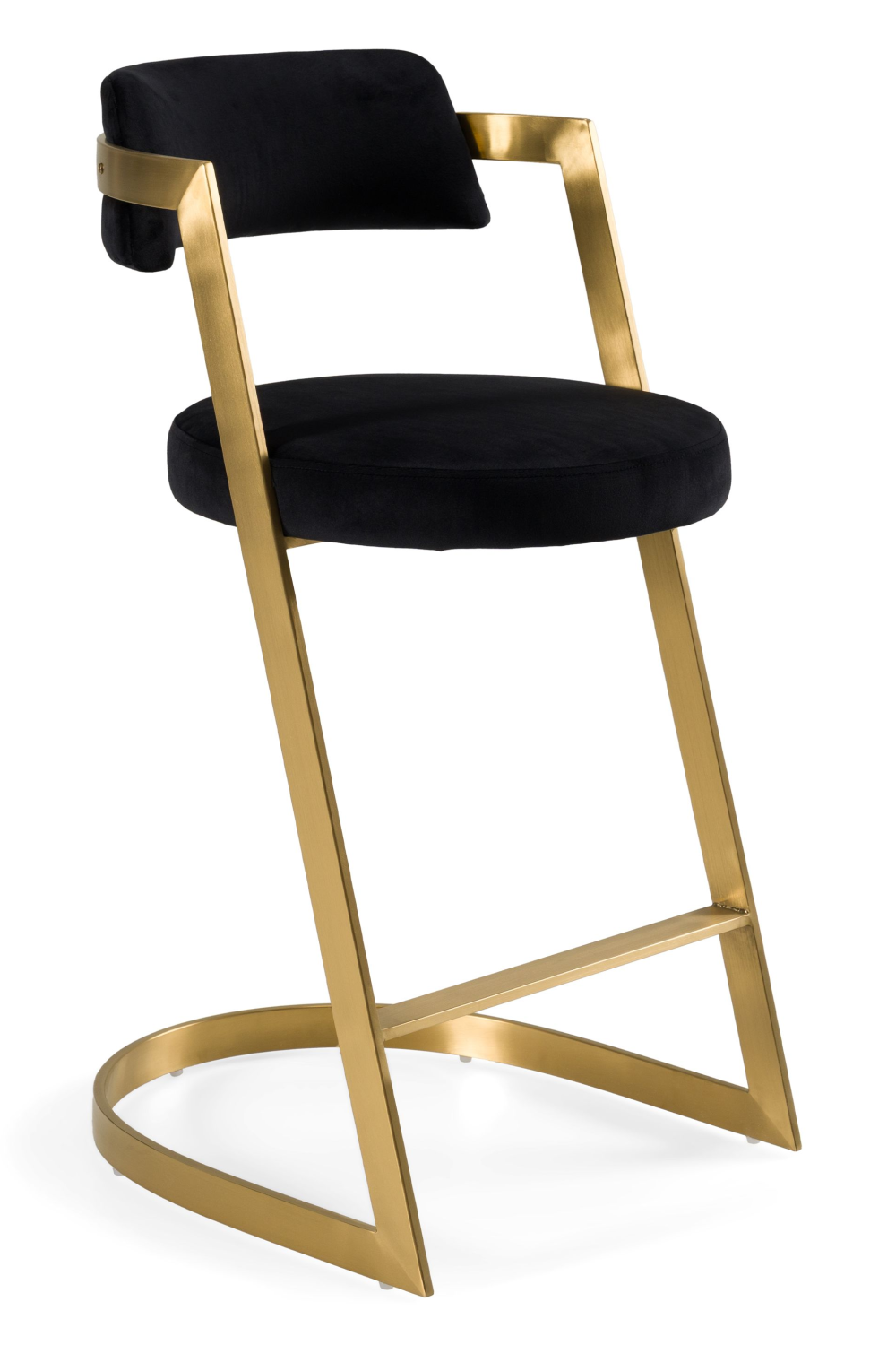 Gold Framed Cantilevered Counter Stool | OROA Modern Shandra | Oroa.com