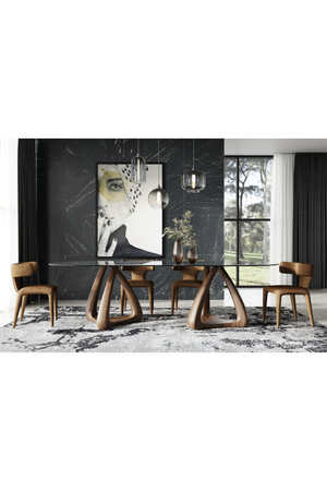 Gray Glass Oval Dining Table | OROA Modern Christine | Oroa.com