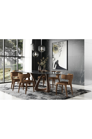 Gray Glass Oval Dining Table | OROA Modern Christine | Oroa.com
