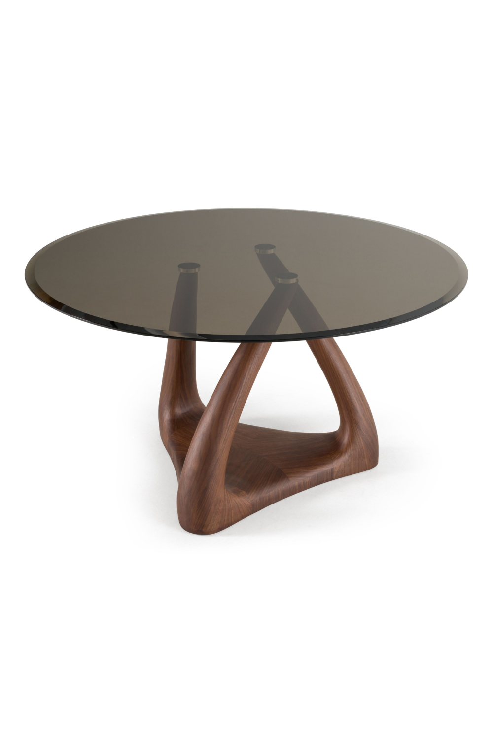Gray Glass Round Dining Table | OROA Modern Christine | Oroa.com