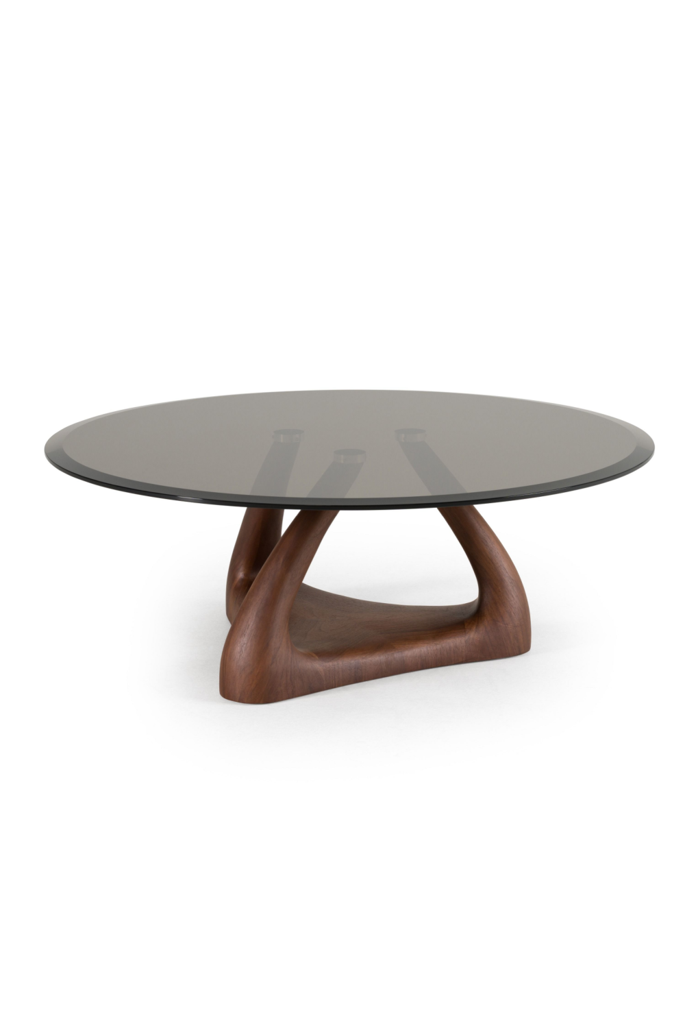 Round Gray Glass Coffee Table | OROA Modern Christine | Oroa.com