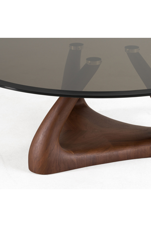 Round Gray Glass Coffee Table | OROA Modern Christine | Oroa.com