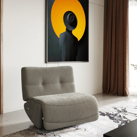 Gray Fabric Electric Recliner Chair S | OROA Modern Basil