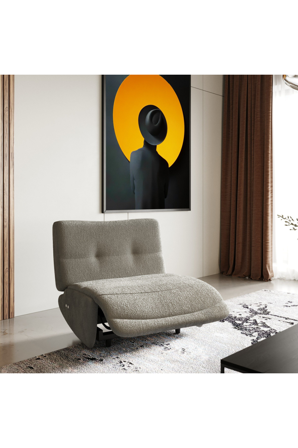 Gray Fabric Electric Recliner Chair S | OROA Modern Basil | Oroa.com