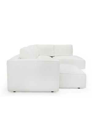 White Sectional Sofa with Left Chaise | OROA Modern Lulu | Oroa.com