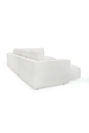 White Sectional Sofa with Left Chaise | OROA Modern Lulu | Oroa.com