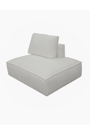 White Sectional Sofa with Left Chaise | OROA Modern Lulu | Oroa.com