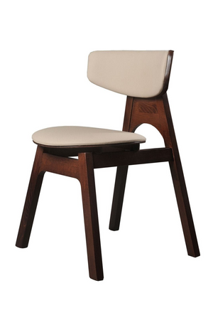 Beechwood Framed Leather Dining Chairs (2) | OROA Modern Beeler | Oroa.com