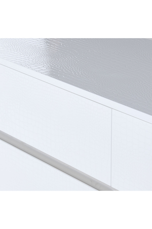 White Crocodile-Textured Sideboard | OROA Modern Skyline | Oroa.com