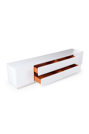 White Crocodile-Textured Sideboard | OROA Modern Skyline | Oroa.com