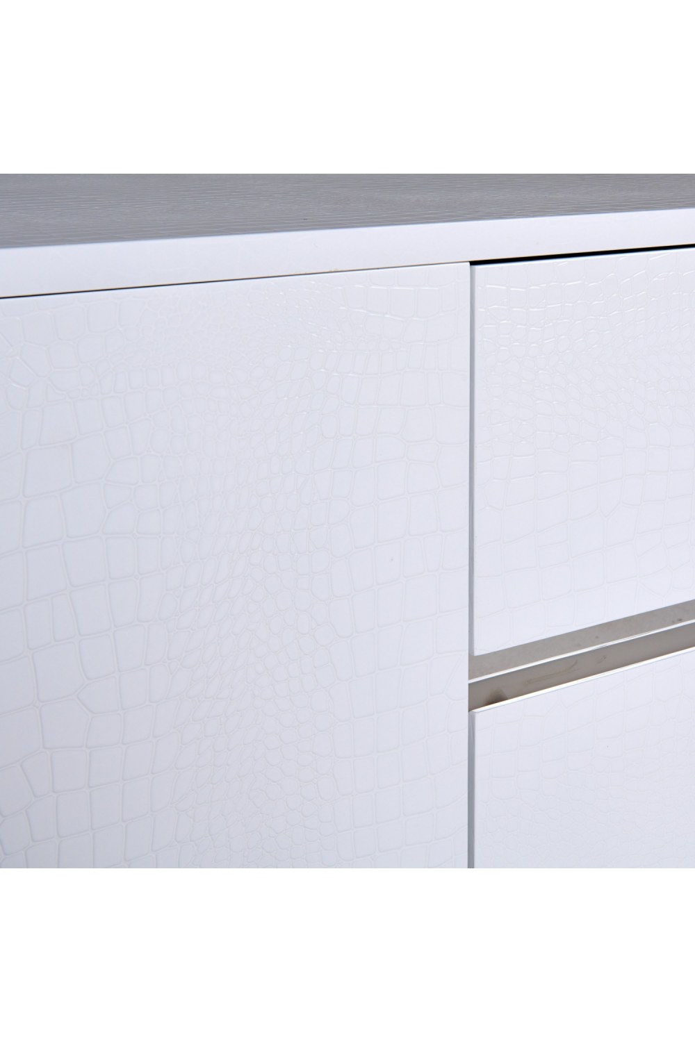 White Crocodile-Textured Sideboard | OROA Modern Skyline | Oroa.com