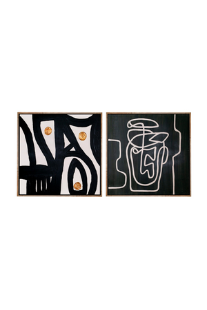 Abstract Line Painting Set (2) | OROA Modern Burste }| Oroatrade.com