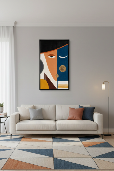 Multi-Colored Face Painting 35" x 59" |OROA Modern Colors Face | Oroa.com