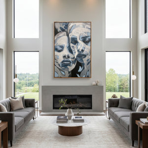   Two Female Portrait Painting 47" x 71" | Oroa.com