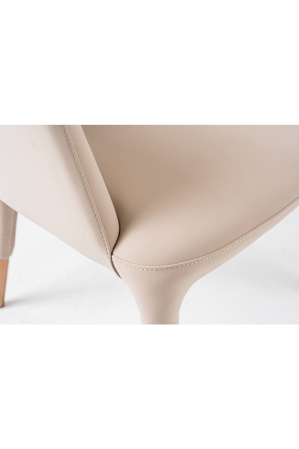 Beige Vegan Leather Dining Chair | OROA Modern Shannon | Oroa.com