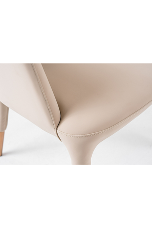 Beige Vegan Leather Dining Chair | OROA Modern Shannon | Oroa.com