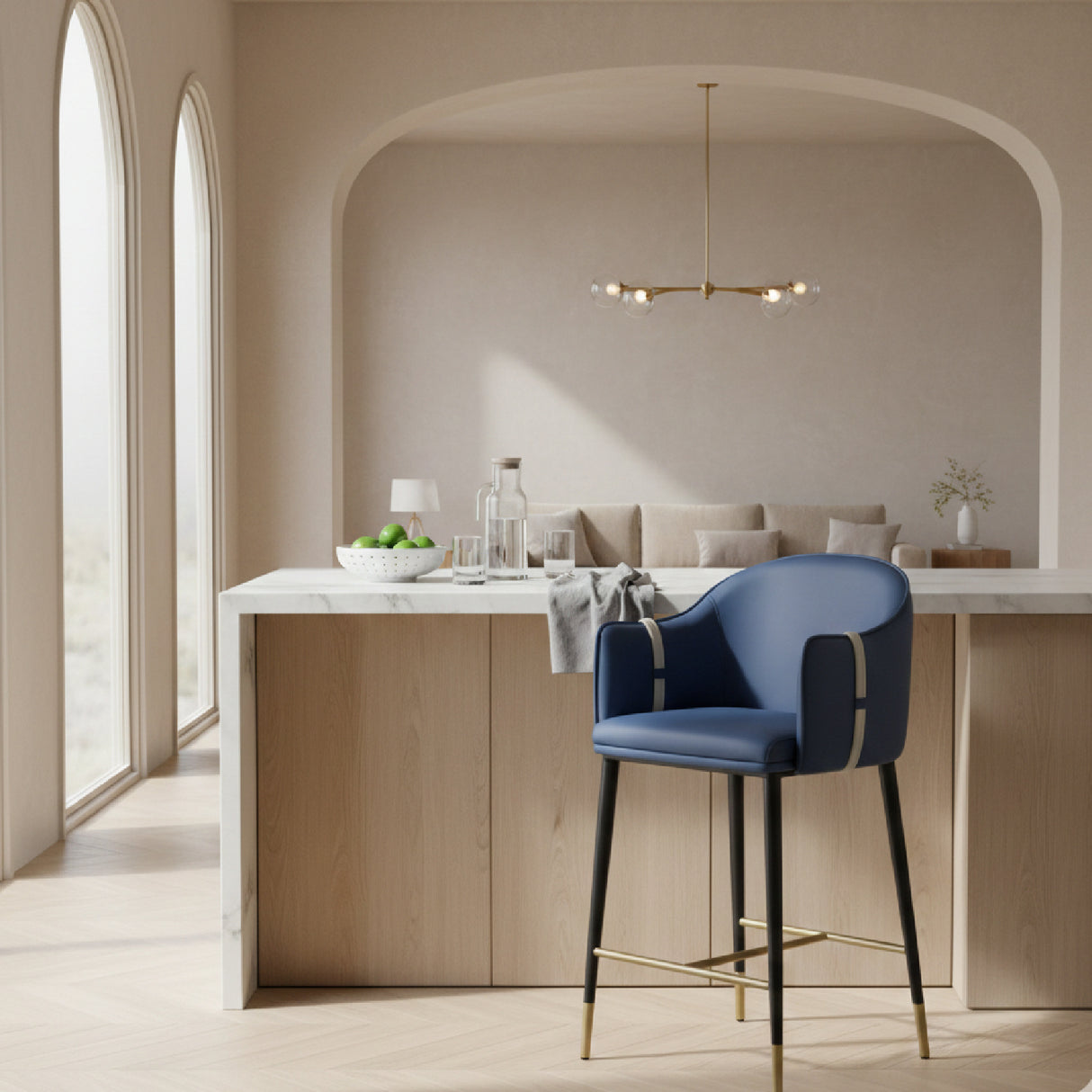 Vegan Leather Counter Chair | OROA Modern Calder