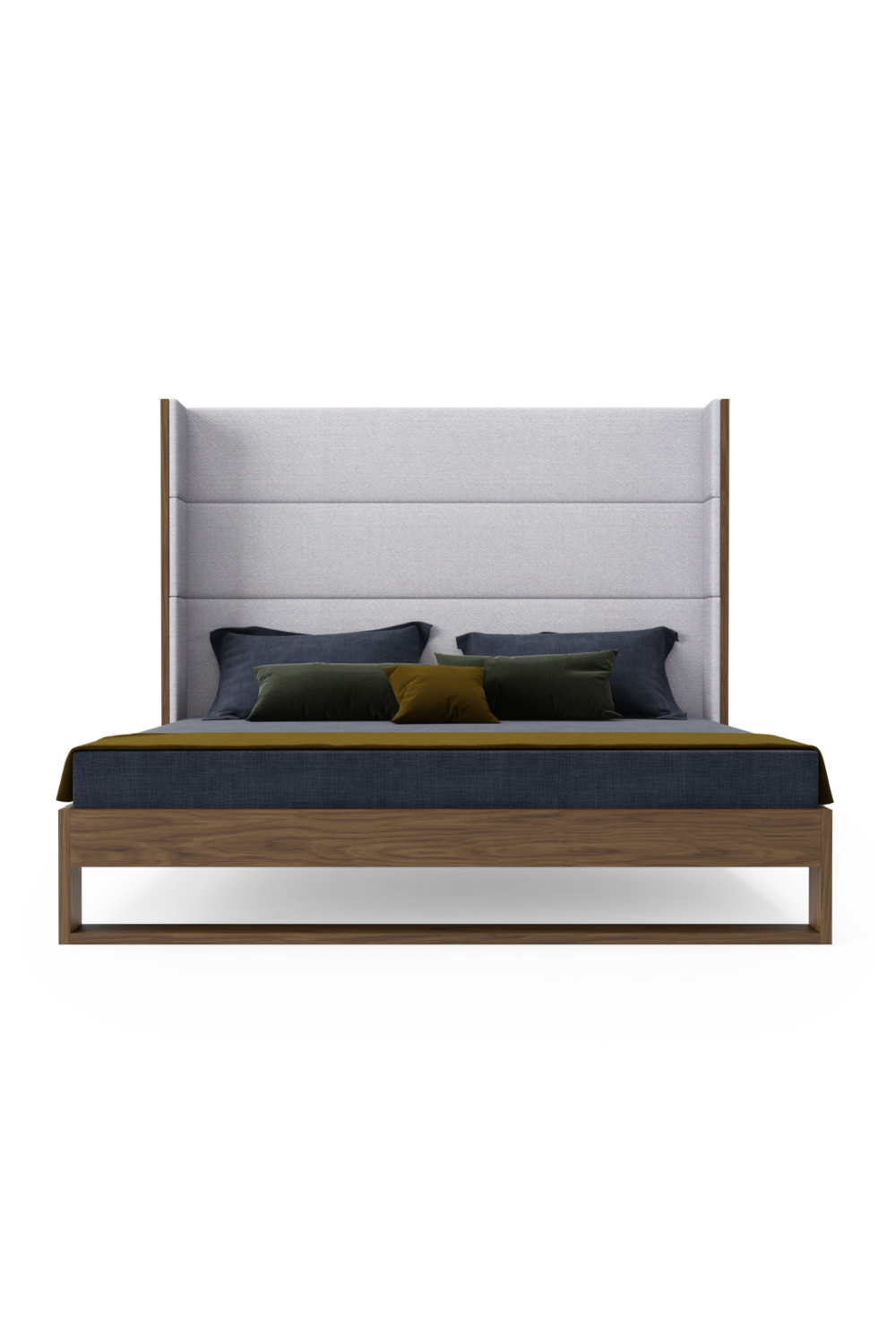 Gray Cotton Twill Bed | OROA Modern Helenora | Oroa.com
