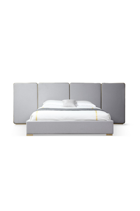 Gray Linen Eastern King Bed | OROA Modern Athena | Oroa.com