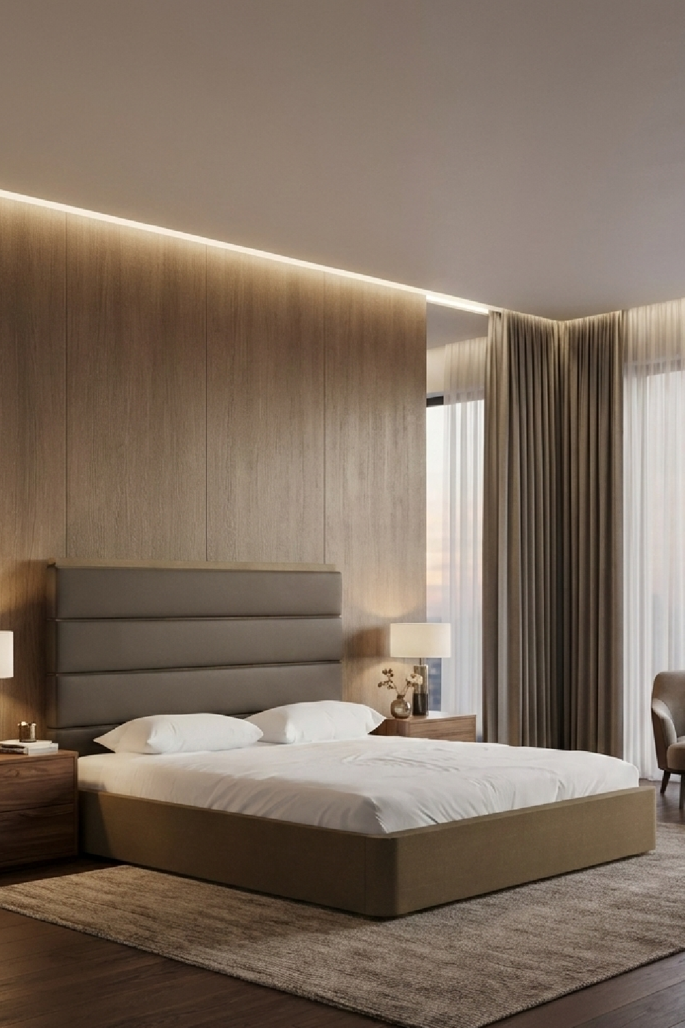 Leather and Shagreen Bed | OROA Modern Lois | Oroa.com