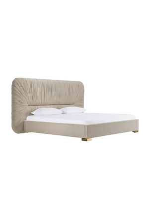 Beige Velvet Bed | OROA Modern Florence | Oroa.com