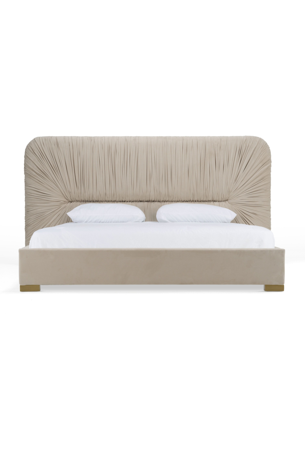 Beige Velvet Bed | OROA Modern Florence | Oroa.com