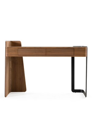 Walnut 2-Drawer Writing Desk | OROA Modern Langford | Oroa.com