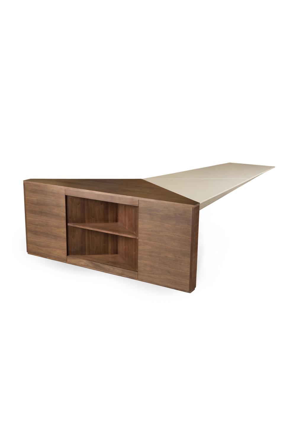 Beige Leather Desk | OROA Modern Kerouac | Oroa.com