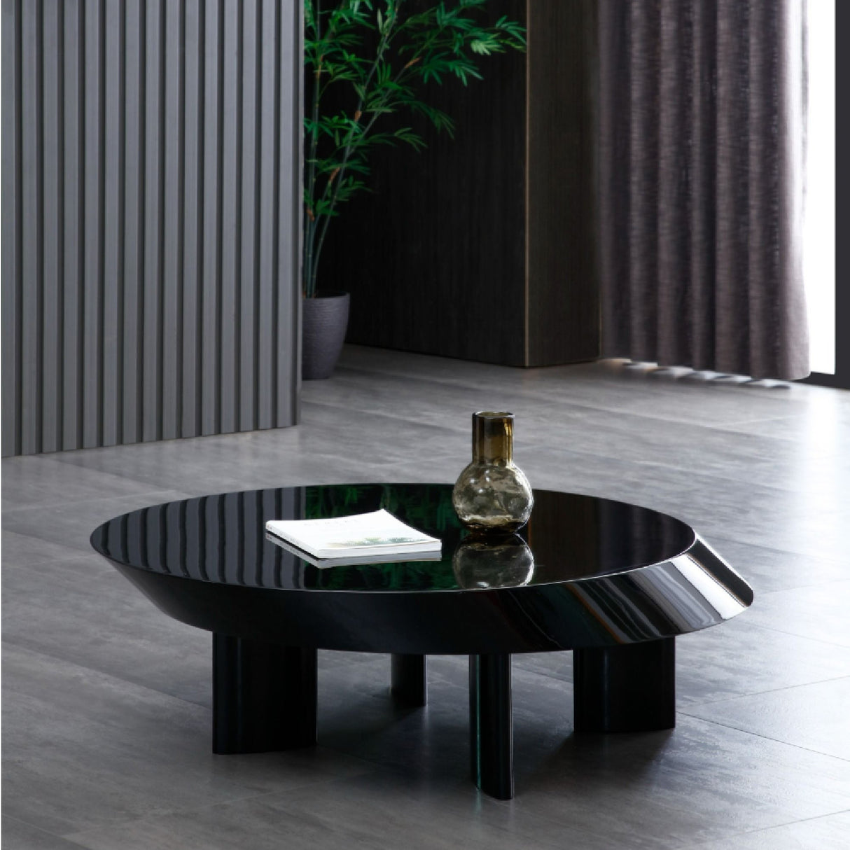   Black Round Coffee Table | Oroa.com
