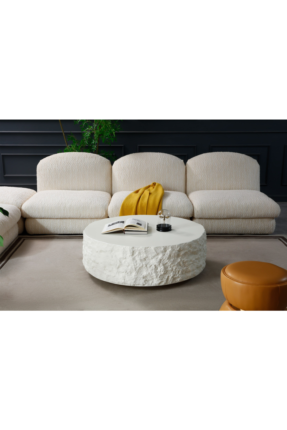 Round Fiberglass Coffee Table | OROA Modern Quarry | Oroa.com