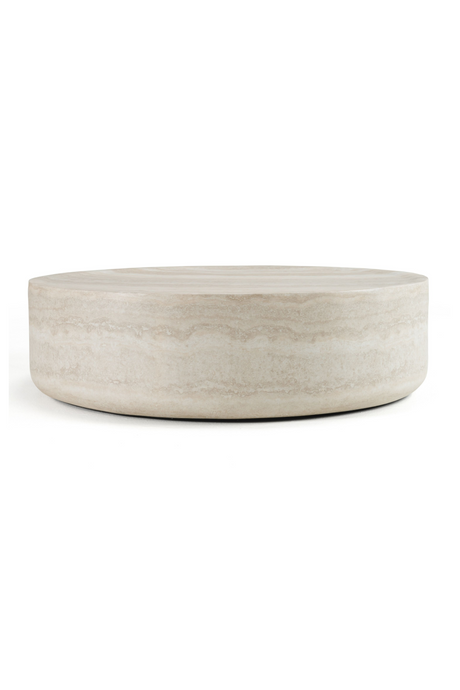 Round Travertine Coffee Table | OROA Modern Cozad | Oroa.com