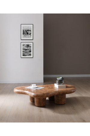 Burl Wood Freeform Coffee Table | OROA Modern Weskan | Oroa.com