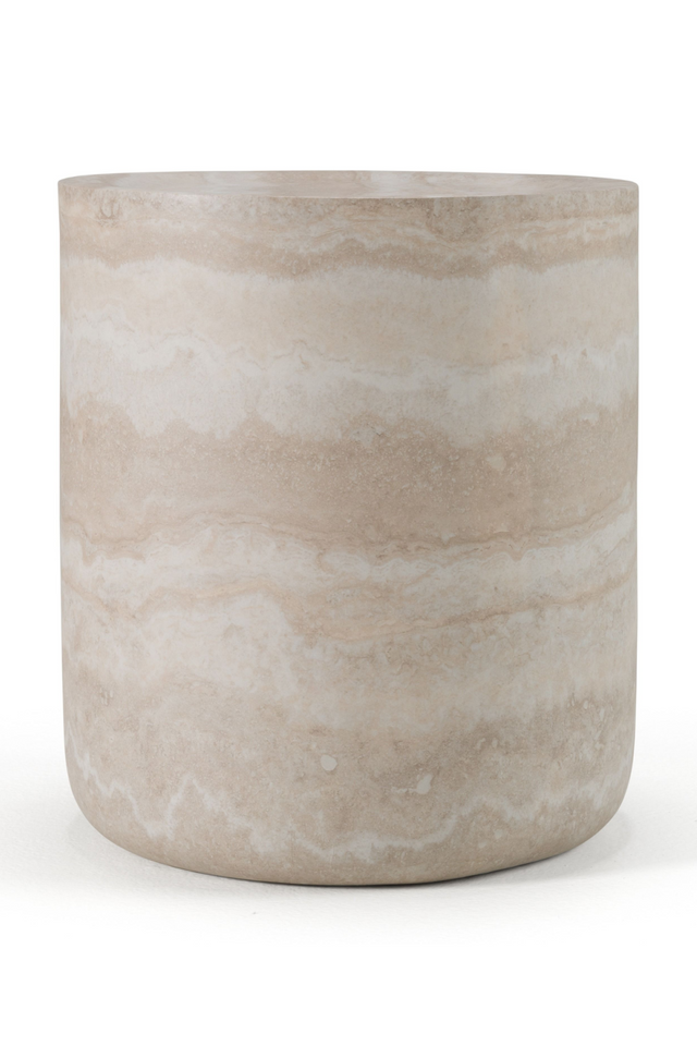 Round Travertine End Table | OROA Modern Cozad | Oroa.com
