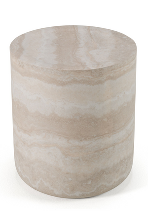 Round Travertine End Table | OROA Modern Cozad | Oroa.com