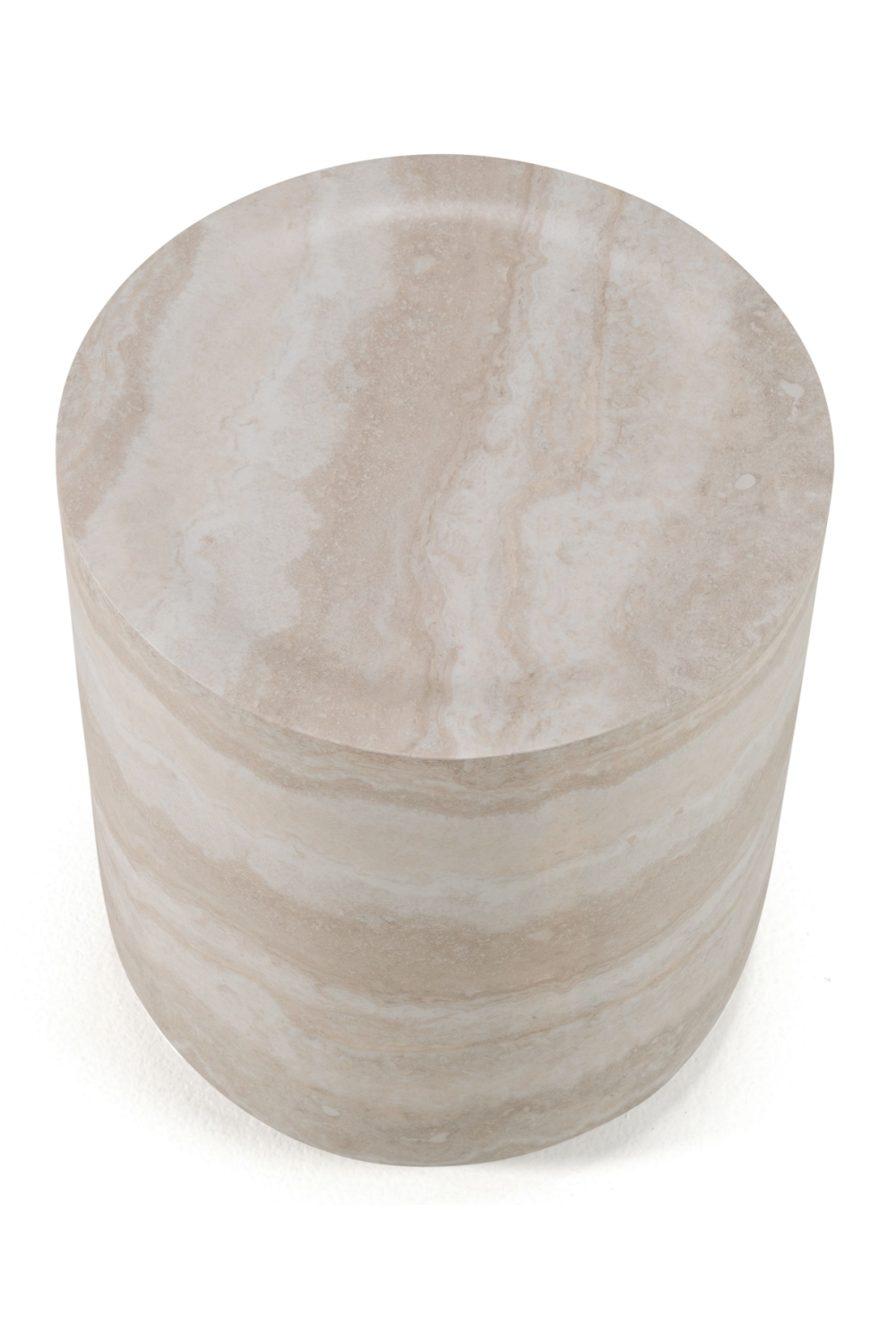 Round Travertine End Table | OROA Modern Cozad | Oroa.com