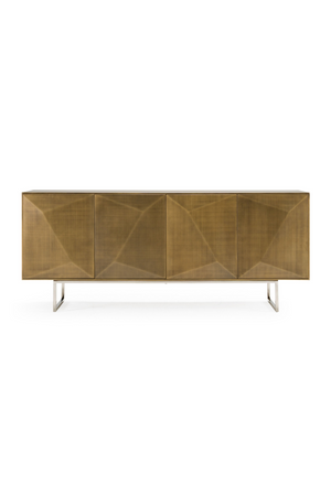 Faceted Antique Brass Sideboard | OROA Modern Vanguard | Oroa.com
