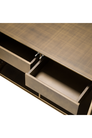 Faceted Antique Brass Sideboard | OROA Modern Vanguard | Oroa.com