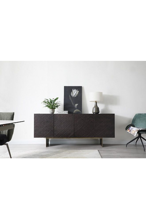Brown Wood 4-Door Sideboard | OROA Modern Gerald | Oroa.com