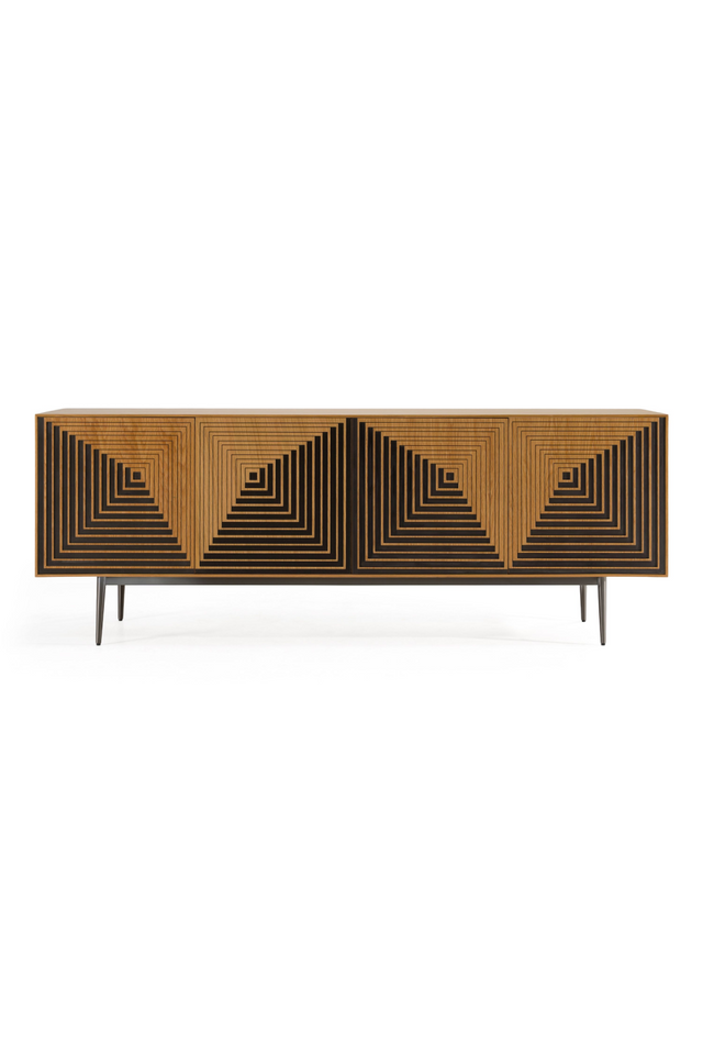 Geometric Patterned Oak Sideboard | OROA Modern Azteca | Oroa.com