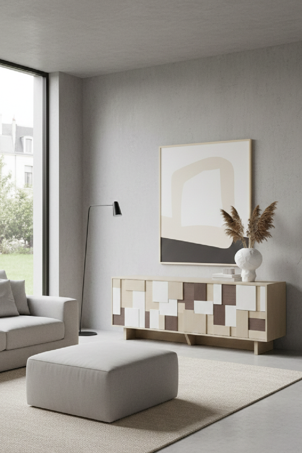 Multi-Colored Patterned Sideboard | OROA Modern G2578