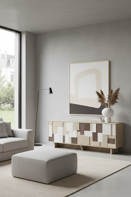 Multi-Colored Patterned Sideboard | OROA Modern G2578