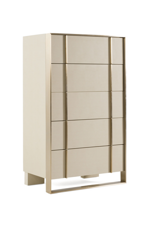 Beige Shagreen 5-Drawer Chest | OROA Modern Cartier | Oroa.com